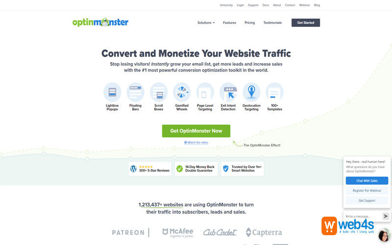 Plugin đăng ký thành viên wordpress OptinMonster